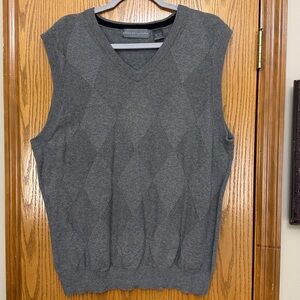 Oscar de la Renta Charcoal Knit Vest